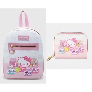 Hot Topic kawaii Sanrio Hello Kitty & Friends Fruit Milk mini backpack & wallet